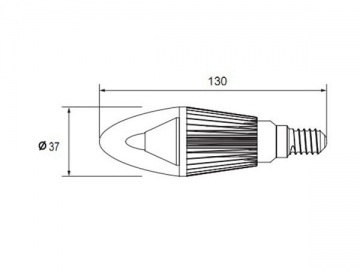 E14 LED-Kerzenlampe mit goldenem Lampensockel