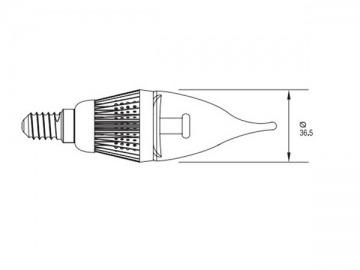 E14 LED-Kerzenlampe mit goldenem Lampensockel