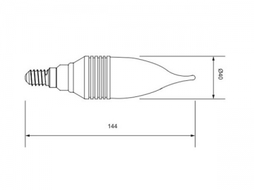 E27 LED-Kerzenlampe