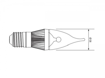 E27 LED-Kerzenlampe