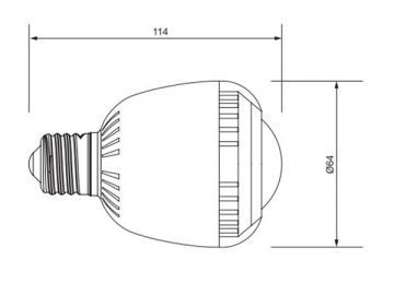 LED-Birne mit Kühlrippe