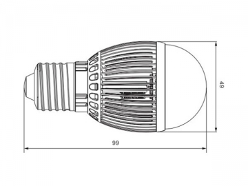 LED-Birne mit Kühlrippe