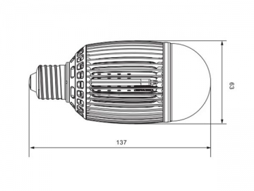 LED-Birne mit Kühlrippe