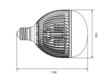 LED-Birne mit Kühlrippe