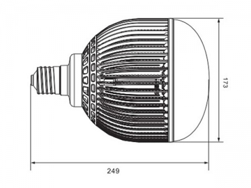 LED-Birne mit Kühlrippe