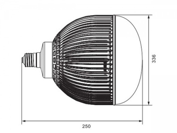 E40 LED-Birne mit Kühlrippe