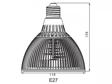 E27 Hochleistungs-LED-Spotlampe