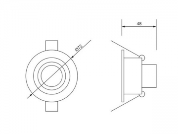 1W LED-Einbauleuchte