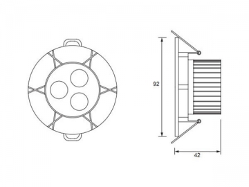 3W LED-Deckeneinbauleute