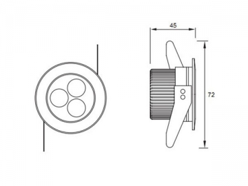 3W LED-Deckeneinbauleute