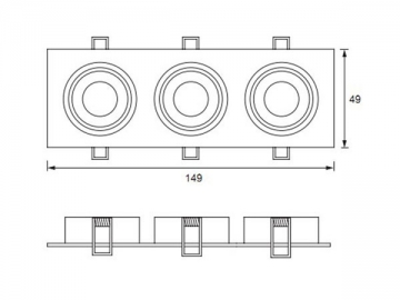 3W LED-Deckeneinbauleute