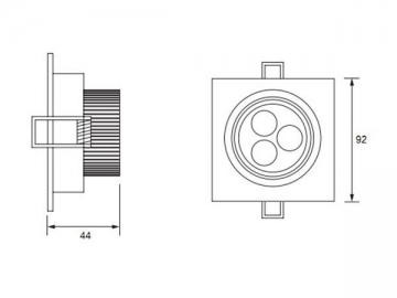 3W LED-Deckeneinbauleute