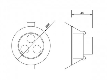 3W LED-Deckeneinbauleute