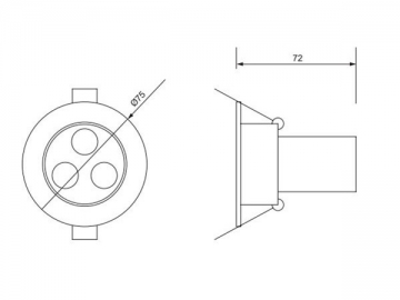 3W LED-Deckeneinbauleute