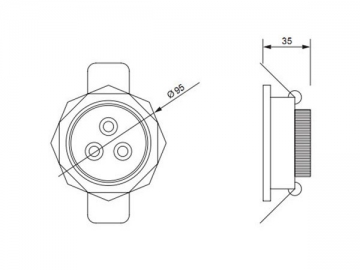 Acryl-LED-Deckeneinbauleuchte