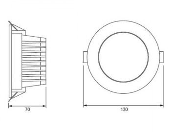 LED-Strahler mit mattierter Abdeckung