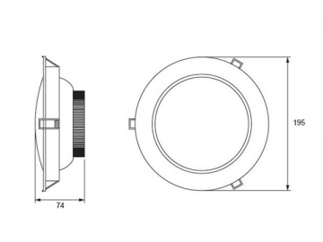 LED-Strahler mit mattierter Abdeckung