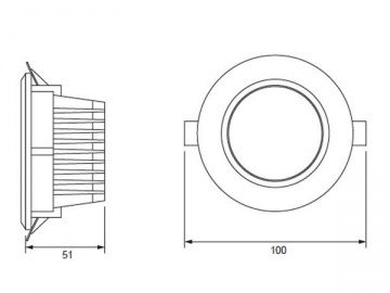 LED-Strahler mit mattierter Abdeckung