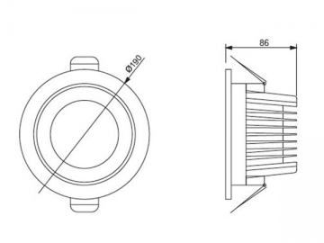 LED-Strahler mit mattierter Abdeckung