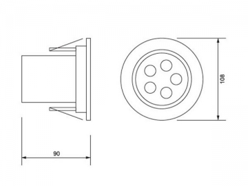 LED-Strahler mit transparenter Abdeckung