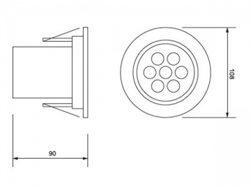 LED-Strahler mit transparenter Abdeckung