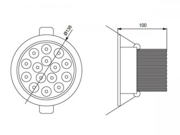 LED-Strahler mit transparenter Abdeckung