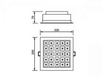 Multi-Kopf-LED-Einbauleuchte