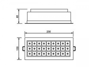 Multi-Kopf-LED-Einbauleuchte