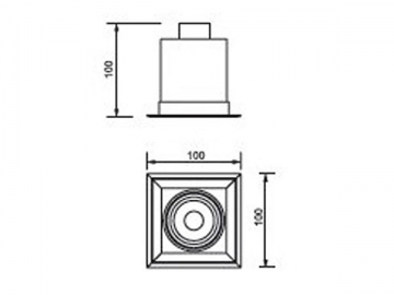 COB LED-Einbauleuchte