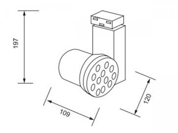 Hochleistungs-LED-Schienenleuchte