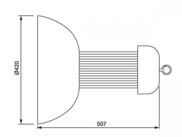 Integrierte LED-Hallenleuchte mit Lampenschirm