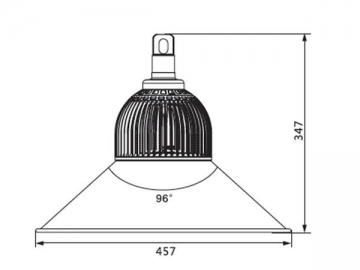 Aluminium-LED-Hallenleuchte mit Kühlrippe