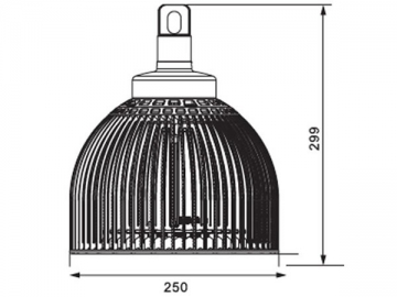 Aluminium-LED-Hallenleuchte mit Kühlrippe