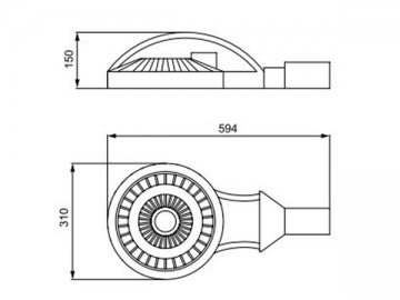 Integrierte LED-Straßenleuchte