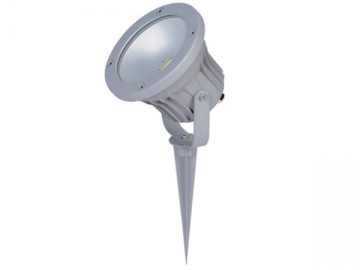 An Mast montierte LED-Rasenlampe