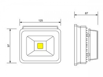 LED-Fluter mit der niedrigen Leistung