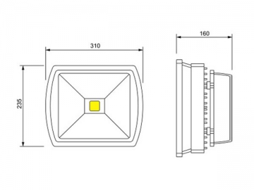 LED-Fluter mit der niedrigen Leistung