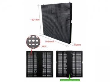 LED-Videowand mit Belüftungssystem