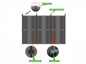 LED-Videowand mit Belüftungssystem