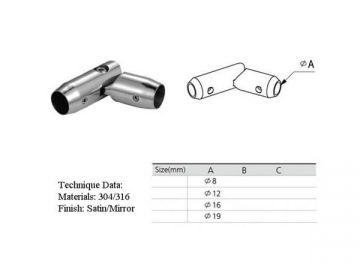 Edelstahl-Verbinder für Geländer