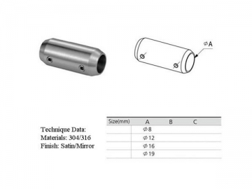 Edelstahl-Verbinder für Geländer