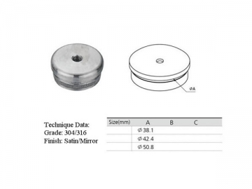 Endkappe aus Edelstahl