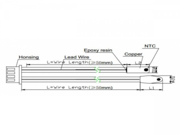 Temperatursensor <small>(NTC-Sensor für Klimaanlage)</small>