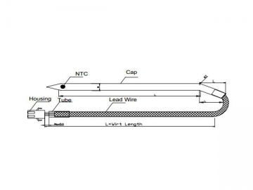 Temperatursensor <small>(NTC-Sensor für Barbecue und Braten Equipment)</small>