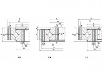 Einreihige Kreuz-Rollendrehverbindungen - HJ Serie