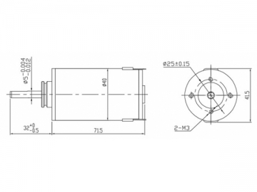 PMDC Bürstenmotor, 40mm