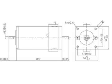 PMDC Bürstenmotor, 60mm