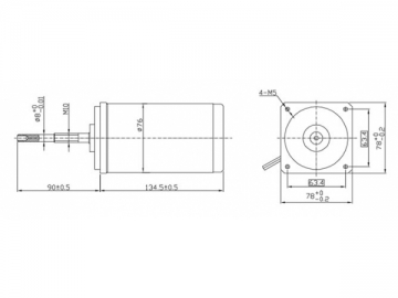 PMDC Bürstenmotor, 76mm