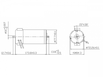 PMDC Bürstenmotor, 80mm