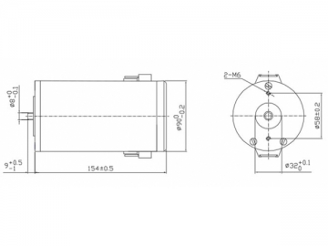 PMDC Bürstenmotor, 90mm